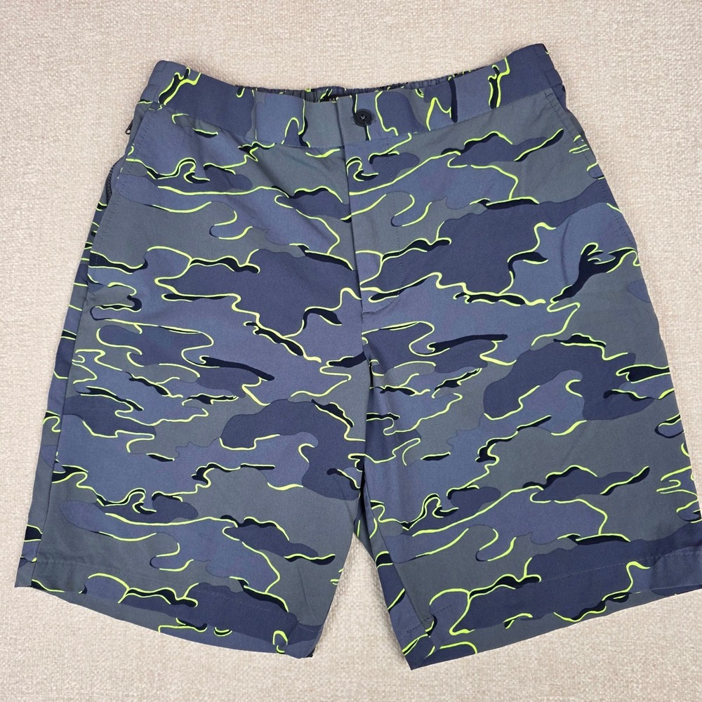 Banana Republic Mens 9" Quick-Dry‎ Hybrid Shorts 30 Navy Camouflage 310775 SP-20